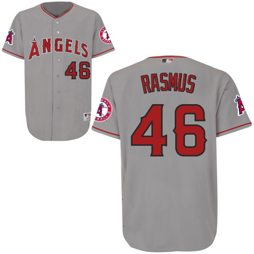 Cory Rasmus #46 mlb Jersey-Los Angeles Angels of Anaheim Women's Authentic Road Gray Cool Base Baseball Jersey